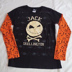 Disney Halloween Tshirt Nightmare Before Christmas Juniors Long Sleeve XLarge